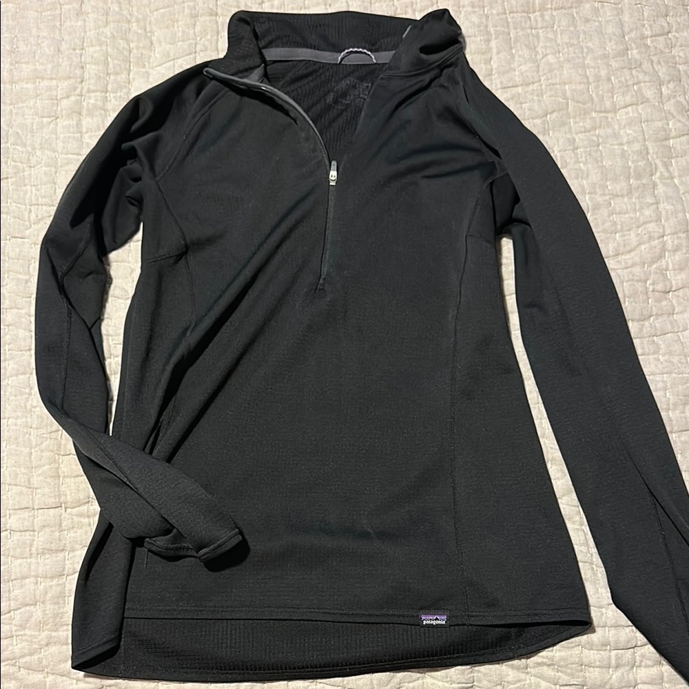 Patagonia Black Fitted Quarter-Zip Long Sleeve Base Layer